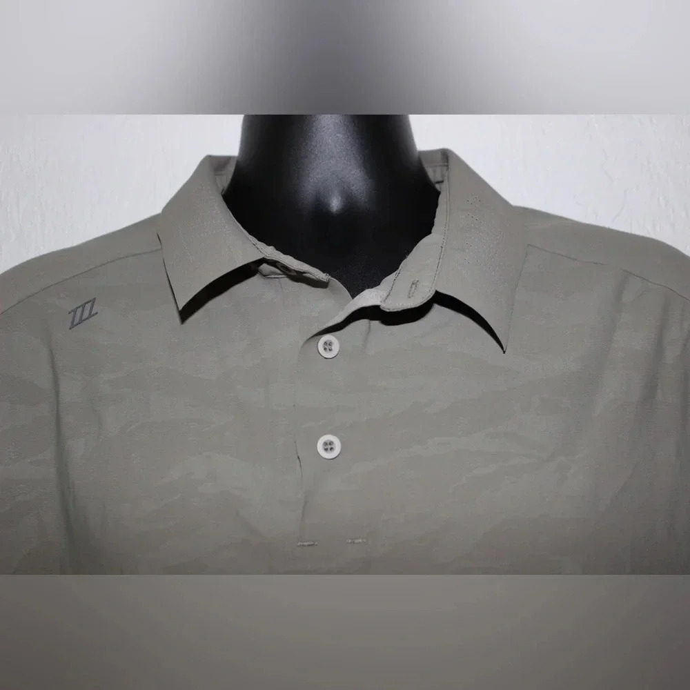 Men’s Zyia Active Camo Sport Ventilation Collar Polo Size XL - Picture 6 of 11